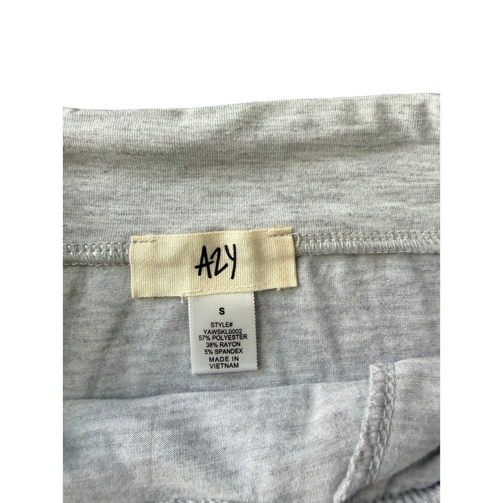 Womens Heather Grey Jersey Knit Maxi Skirt with Pockets Drawstring Waistband - Picture 3 of 3